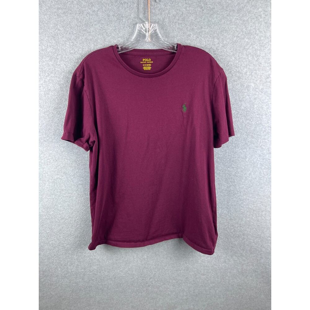 Polo Ralph Lauren Shirt Men's L Red Short Sleeve Tee Classic Preppy